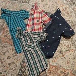 4 boys size 8 short sleeve button up shirts